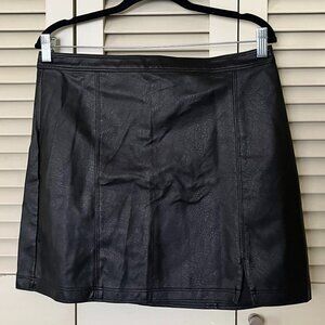Abercrombie and Fitch High Waisted Faux Leather Skirt